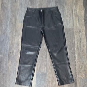 Women's Black Leather Pants